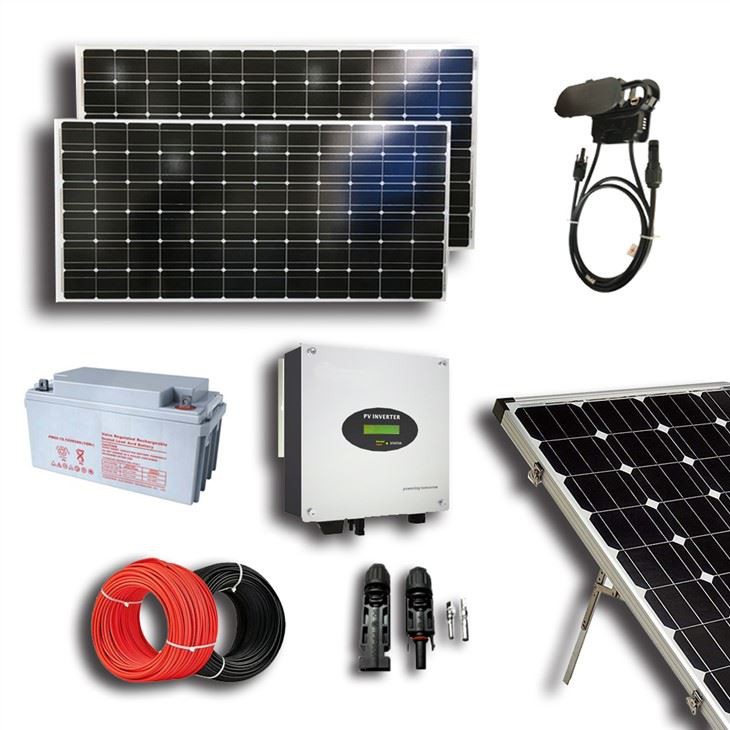 Pannell solari bil-batterija u inverter